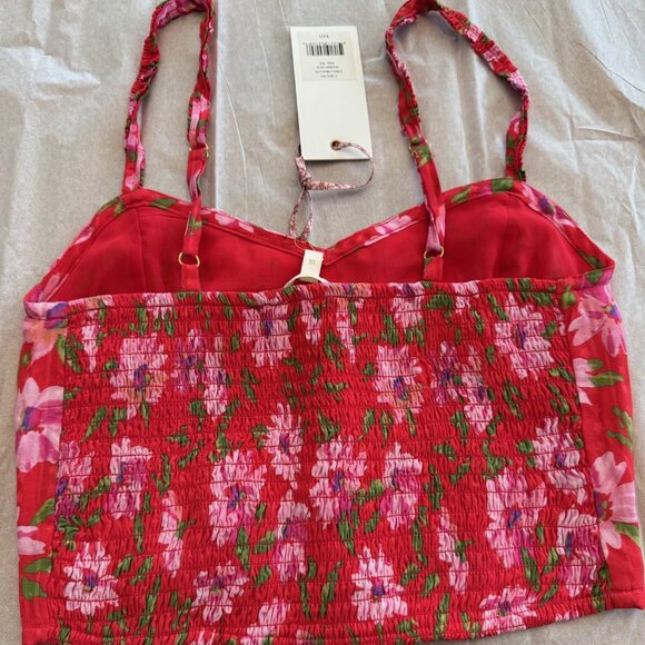 LoveShackFancy Fnelli Bralette Mambo Red XSmall - Picture 4 of 5